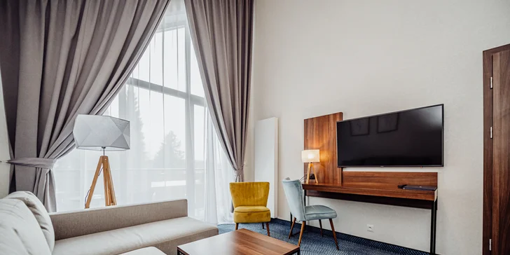 Pokud toužíte po větším prostoru, sáhněte po apartmánu Classic, který je dvoupokojový.