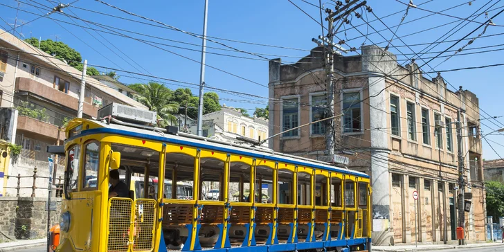 Stará električka v Riu de Janeiro