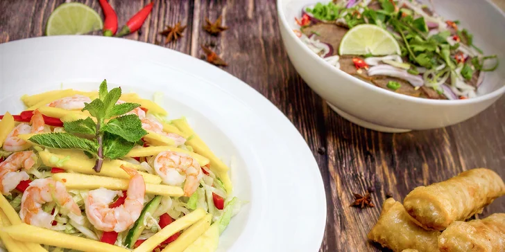 Na jídelním lístku objevíte autentická asijská jídla, jako jsou speciality z woku včetně udon nudlí, tradiční vietnamskou polévku phở, oblíbené gyoza knedlíčky a spoustu dalších dobrot. 