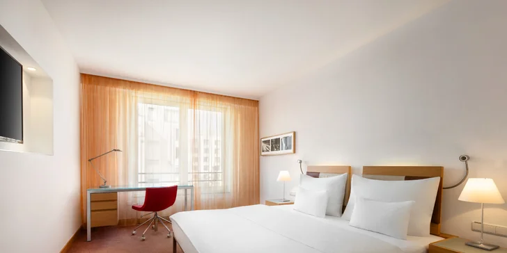 V apartmáne Deluxe nájdete oddelenú spálňu a obývaciu izbu s kuchynským kútom.