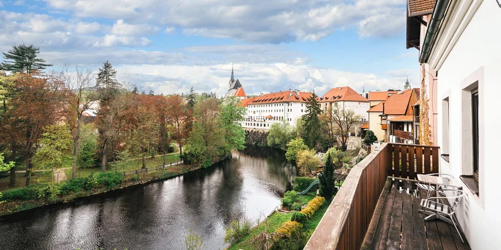 Romantika v Českém Krumlově v penzionu u Vltavy i vč. turistické karty