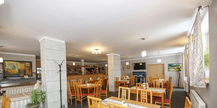 V restauraci si vychutnáte polopenzi. 