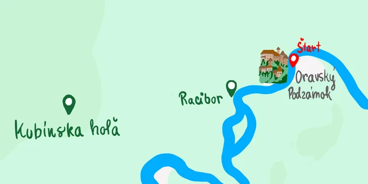 HORNÁ TRASA (Oravský Podzámok - Oravská Poruba)