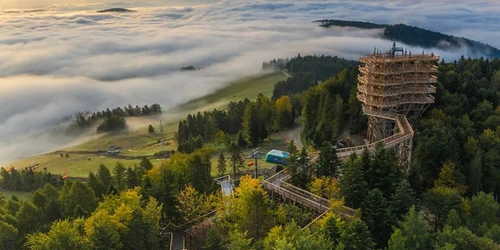 Vstup na vyhliadkovú vežu v Krynici-Zdrój