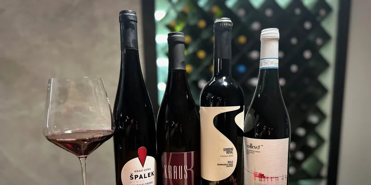 Připijete si odrůdou Pinot Noir z mělnického vinařství nebo suchým Montepulcianem z oblasti Abruzza.