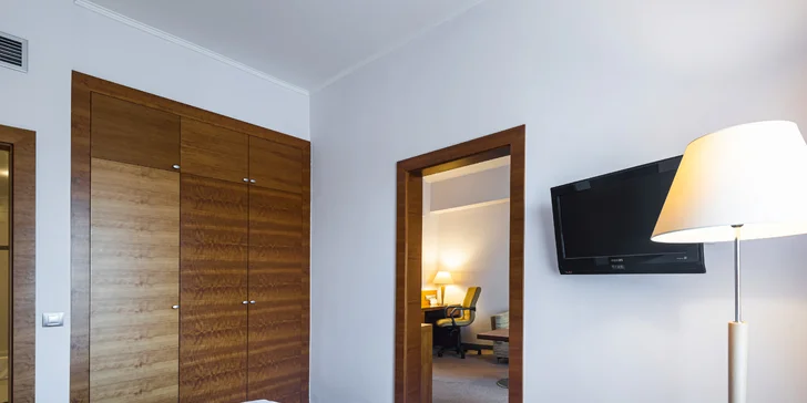 Tower Suite je prostorný pokoj s rozlohou 36–43 m².