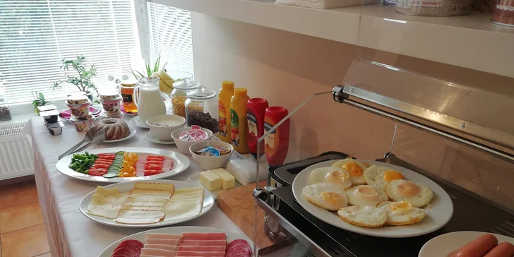 Každé ráno naberete sílu bufetovou snídaní.