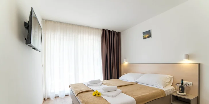 V apartmánu najdete manželskou postel (160 x 200 cm).
