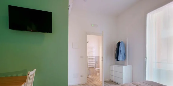 Pokoje v B&B Bentivogli jsou klimatizované a nabízí výhled na město.