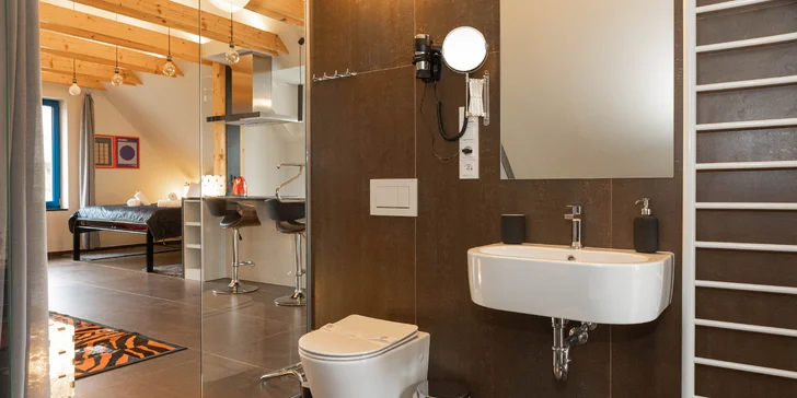 Všetky apartmány majú sociálne zariadenie s toaletou.