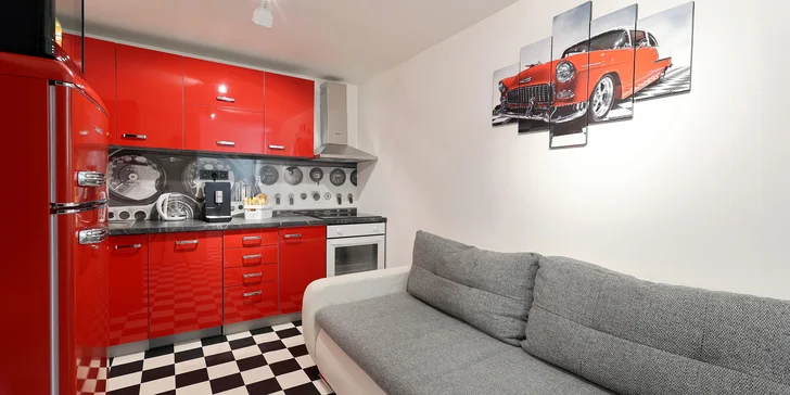 Celý interiér autoapartmánu na Pálave má skutočne originálny dizajn.