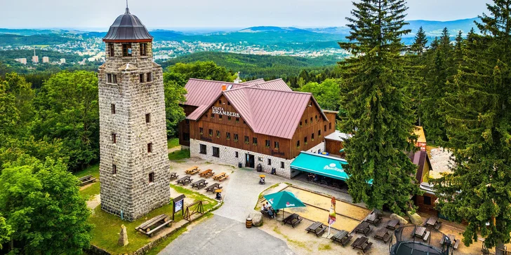 Relax v Jizerských horách: pobyt pri rozhľadni Bramberk s polpenziou a privátnym wellness