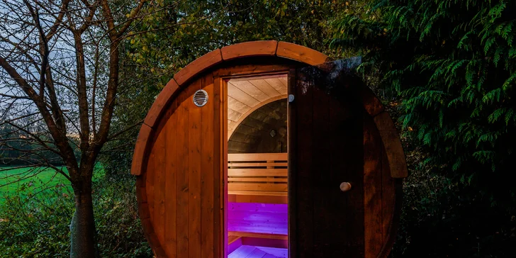 Sauna poskytuje naprosté soukromí. 
