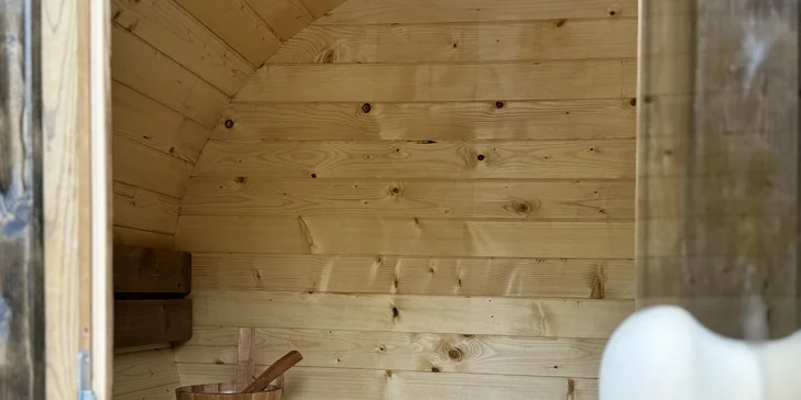Domek The Nest má privátnu saunu.