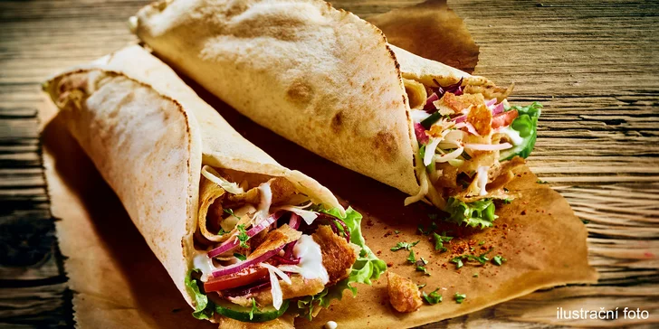 Dobroty s sebou s kuřecím i vege: kebab talíř, döner klasik a falafel dürüm