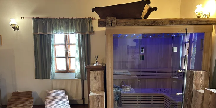 Zvolit můžete variantu s privátní saunou na pokoji.