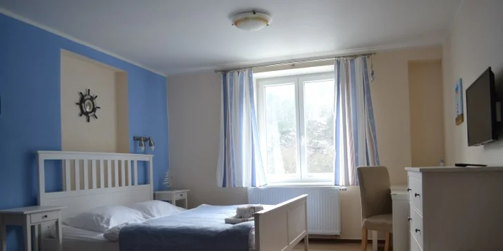 Každý pokoj je navržený v jiném stylu a barvě.