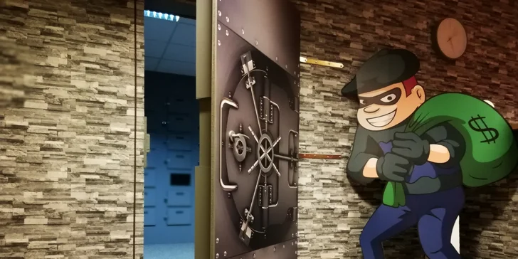 Pokusíte se vyloupit trezor, ale ten se s vámi zavře a jen tak vás nepustí ven.