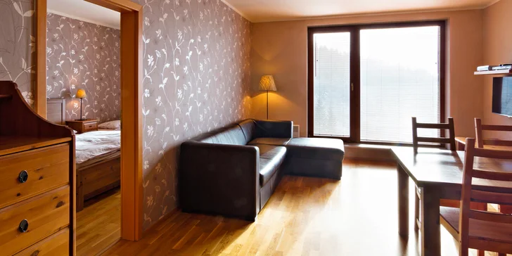 Ubytujete se v apartmánu Deluxe až pro 8 osob, nebo apartmánu Standard pro max. 6 lidí.