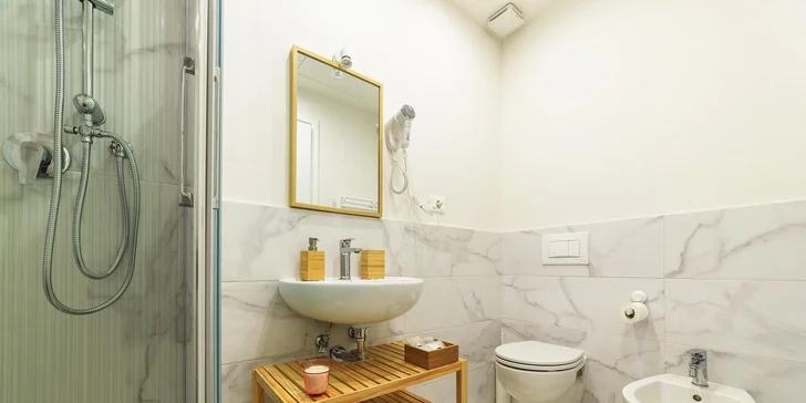 Samozřejmostí je také vlastní koupelna se sprchou a WC.