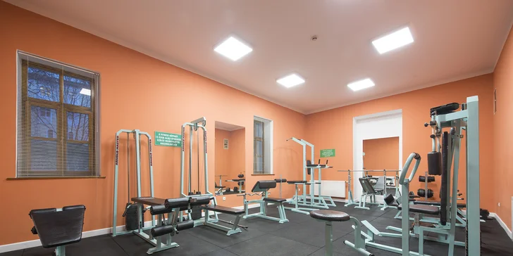 Fitness, ktoré sa nachádza vo wellness centre v krídle Alžbeta (Erzsébet)
