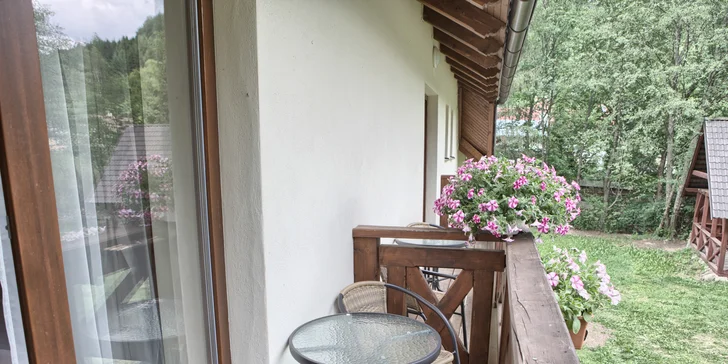 U některých pokojů je i balkon nebo terasa. 