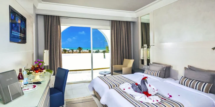 Na dovolenou zamíříte do oázy klidu v prestižním hotelu Djerba Plaza Thalasso & Spa****. 