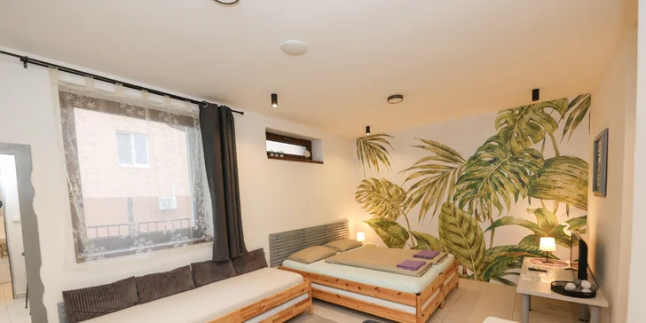 Ubytují vás v prostorném apartmánu.