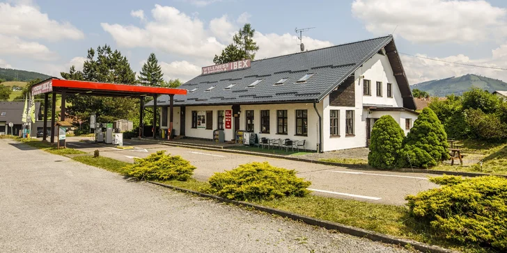 Potěší vás i sleva na pohonné hmoty, součástí penzionu je benzínka.