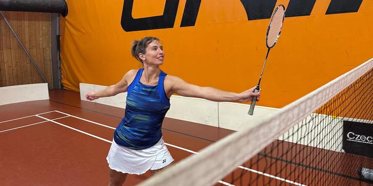 Individuální lekce badmintonu s Dominikou Koukalovou pro 1 nebo 2 osoby, areál Hamr v Braníku