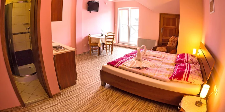 Bydlet budete buď v apartmánu s kuchyňkou, nebo v klasickém pokoji.