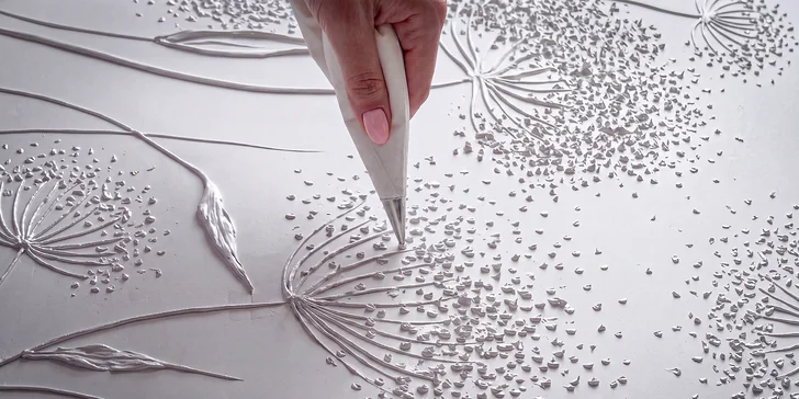 Kreativní workshop malování obrazu s plastickou 3D strukturou