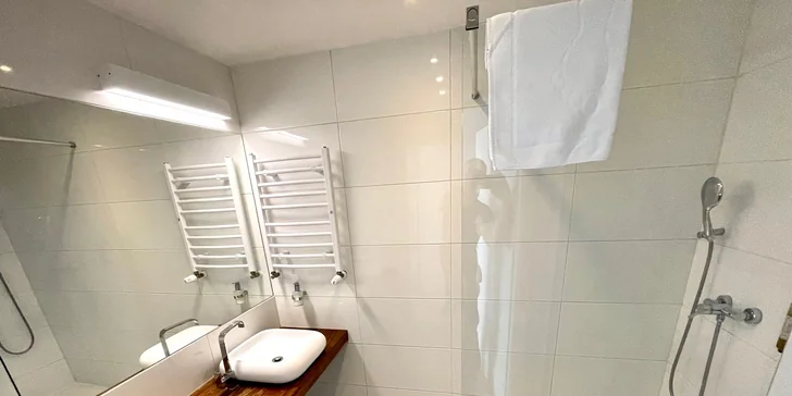 Apartmán Standard s rozlohou 28 m² ponúka útulný jednolôžkový priestor s manželskou posteľou a prístelkou.
