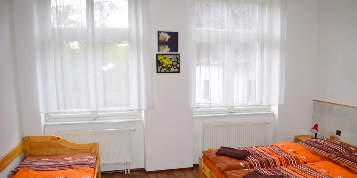 Na výběr je dvoulůžkový, třílůžkový nebo čtyřlůžkový pokoj.
