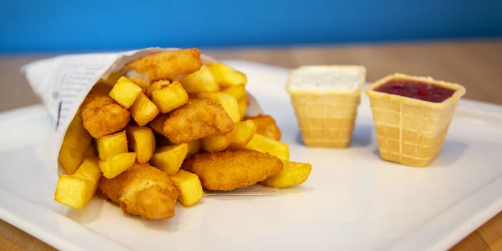Dobrota z moře: fish & chips z restaurace Nordsee pro dva