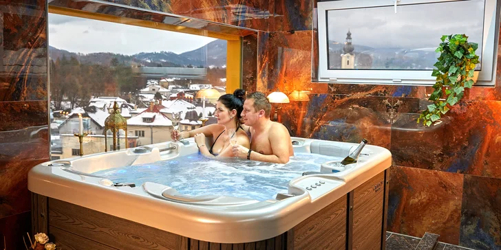 Ve wellness budete jen vy dva po dobu 90 minut. 
