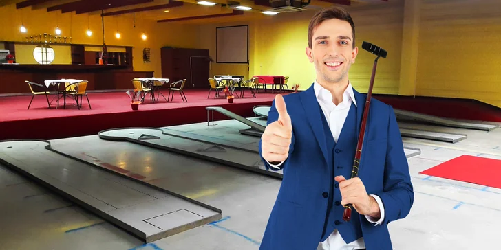 90 minut minigolfu v nákupním centru Královo pole