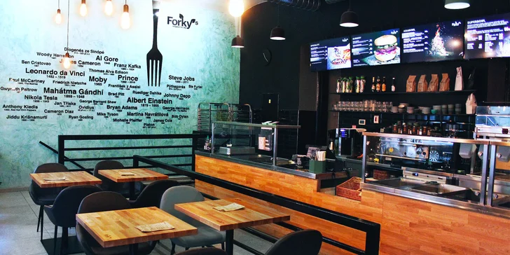 Cokoli z veganské restaurace Forky's Praha v hodnotě 200 nebo 400 Kč