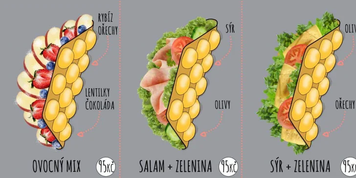V nabídce jsou sladké i slané vafle, záleží tedy jen na vás, jakou si vyberete. 