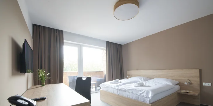 Zabydlíte se ve dvoulůžkovém pokoji Standard, Superior nebo VIP. 