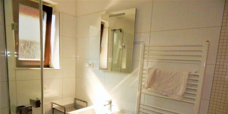 Sociální zázemí je na každém apartmánu samostatné.