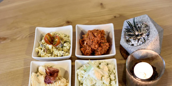 120 g domácej nátierky (na výber z týchto druhov: nivová, vajíčková, tuniaková, bryndzová) 