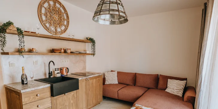 Apartmány disponujú vlastnou kuchynkou (Apartmán Chalet C)