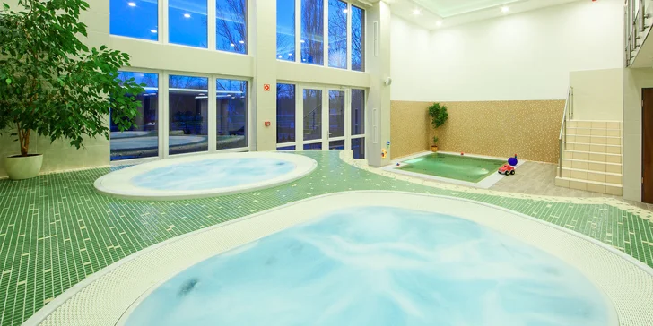 Ve wellness si užijete vířivky, sauny, solnou místnost a mnoho dalšího.