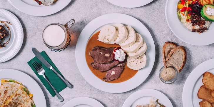 Vouchery na 500 i 1000 Kč do restaurace Na Květnici: steaky, svíčková i saláty a domácí limonáda