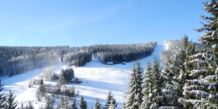 Jen 450 m od lanovky na Čertovu horu a zhruba 20 minut chůze od Mumlavského vodopádu.