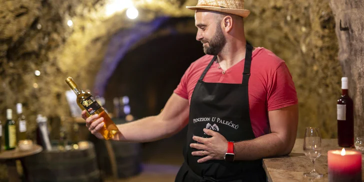 Vyberte si variantu s vinnými zážitky, prohlédněte si sklípek a ochutnejte místní vína. 