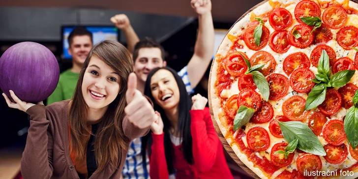Pizza dle vašeho výběru a hodina bowlingu v Kostelci na Hané