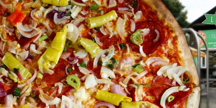 Obří pizza (45 cm) s sebou nebo na zahrádce