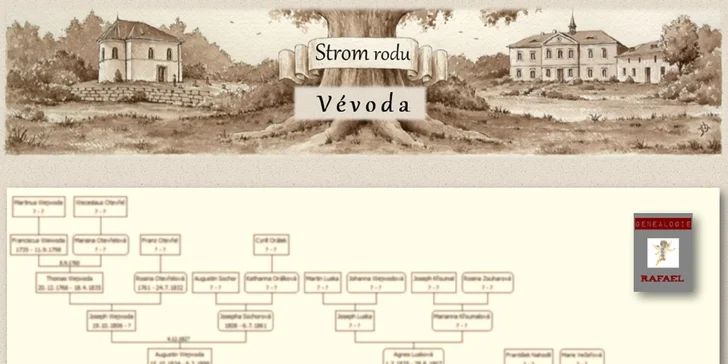 Díky rodokmenu poznáte rodinné kořeny z otcovské nebo mateřské linie až 3, 4 nebo 5 generací zpět.